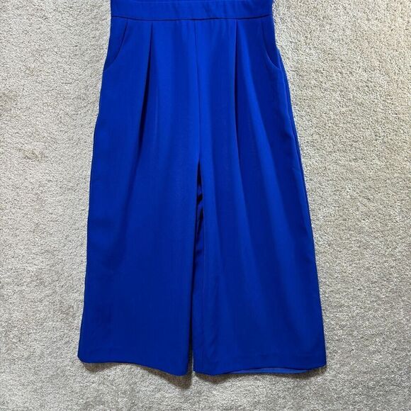 C/MEO Collective Power Trip Jumpsuit Womens Medium Blue Wide-Leg Spaghetti Strap - Picture 7 of 16